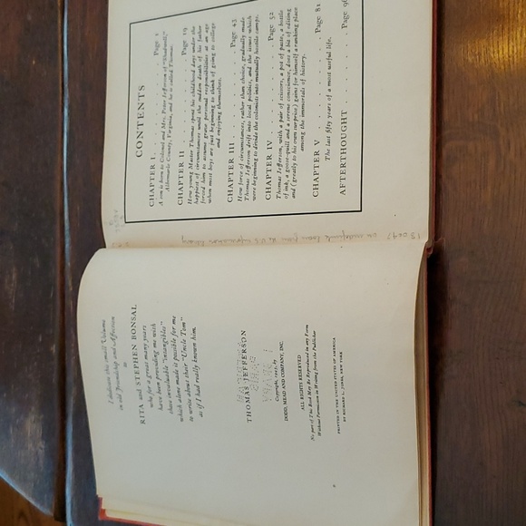 Vtg 1943, Thomad Jefferson, Hendrik Willem Van Loon Cloth Book - Picture 7 of 16